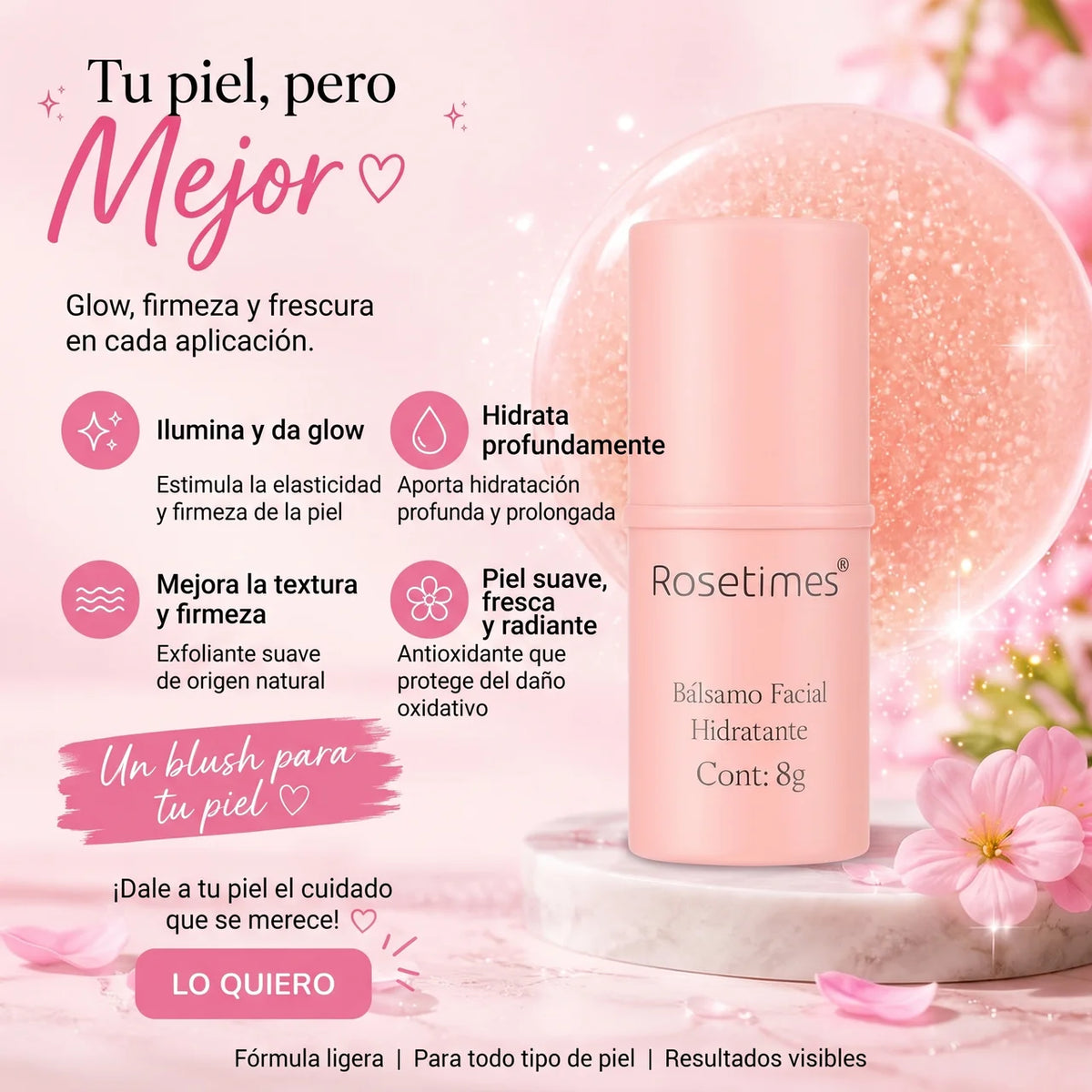 RoseTimes stick - Bálsamo Facial Hidratante Antiarrugas